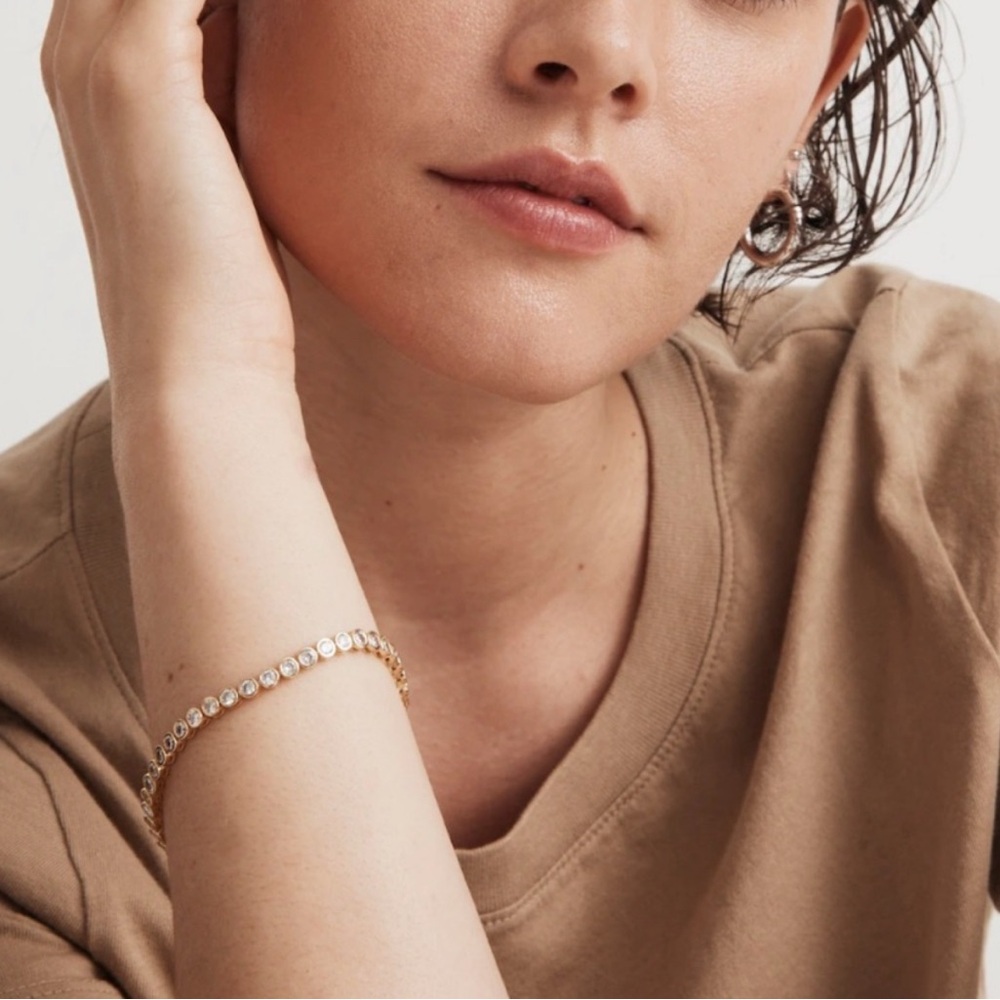 Madewell Gold Bezel Tennis Bracelet